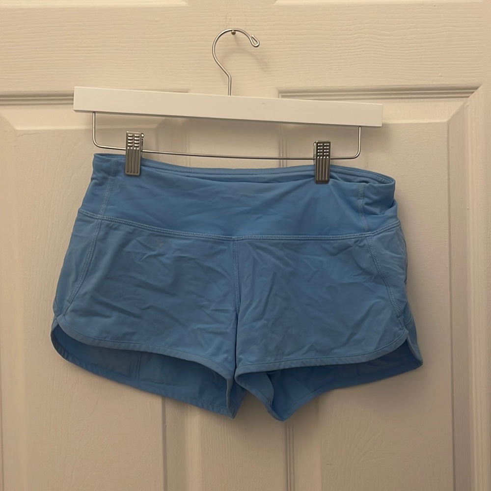 Lululemon sipped shorts in blue